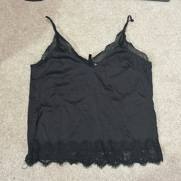 Black silk top - Picture 1 of 2